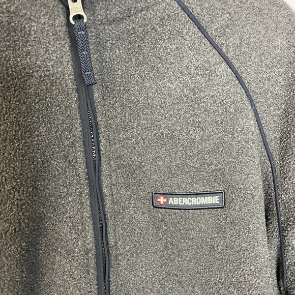 Abercrombie & Fitch Men’s Fleece Jacket reversible size medium - Picture 6 of 10